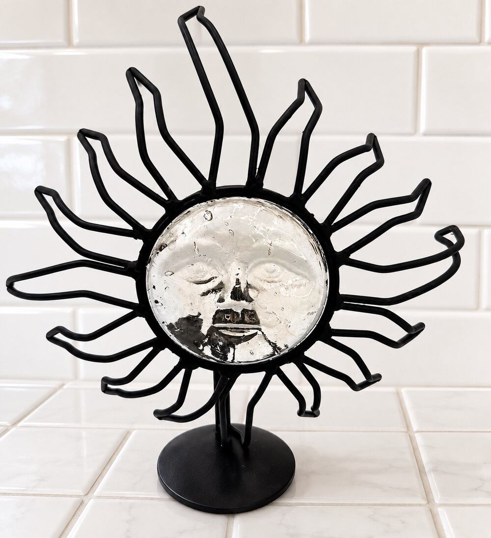 1990's Celestial Sun Candle Holder